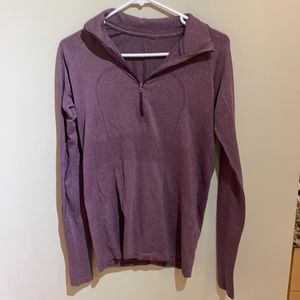Lululemon swift techly 3/4 zipper size 10